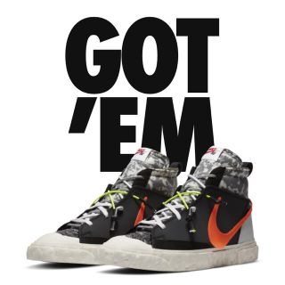 ナイキ(NIKE)のNike Blazer Mid x Readymade 27.5 black(スニーカー)