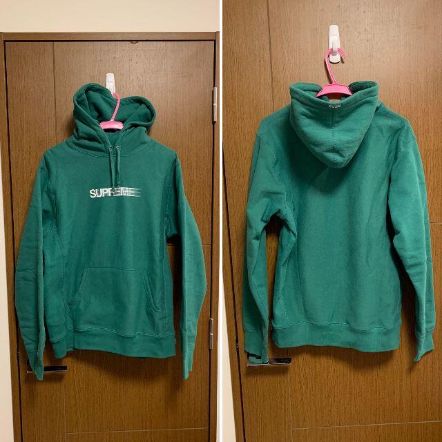 Mサイズ Motion Logo Hooded Sweatshirt 緑