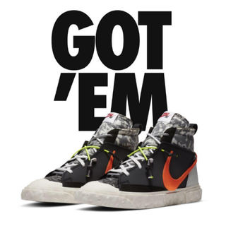 ナイキ(NIKE)の27cm Nike × READYMADE Blazer Mid BLACK (スニーカー)