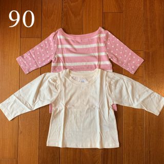 ベビーギャップ(babyGAP)の新品☆babygap☆五分袖Tシャツ＆長袖Tシャツセット☆90㎝(Tシャツ/カットソー)