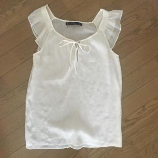 ザラ(ZARA)のZARA ザラ 白チュニックブラウス XS トップス(シャツ/ブラウス(半袖/袖なし))