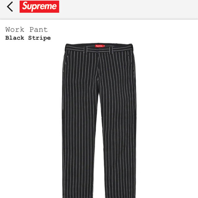 Supreme - supreme work pant Black stripe 32の通販 by jackto's shop ...