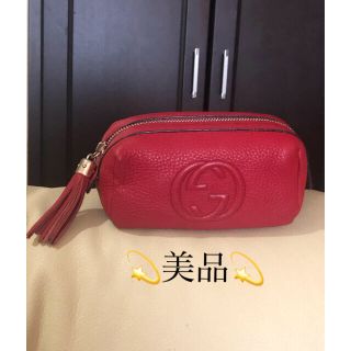 グッチ(Gucci)の 銀＠PF必読様専用💫GUCCIポーチ.ソーホー.レッド(ポーチ)