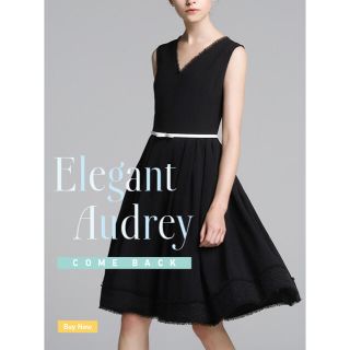 フォクシー(FOXEY)の★ご専用です★       Elegant Audrey  ブラック　42サイズ(ひざ丈ワンピース)