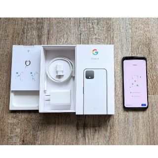 グーグルピクセル(Google Pixel)のgoogle pixel4 128gb　ホワイト　イヤホン同梱(スマートフォン本体)