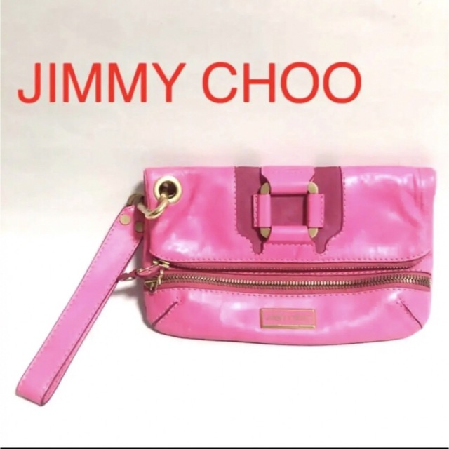JIMMY CHOO - jimmy choo ワンポイント クラッチバッグ ピンク