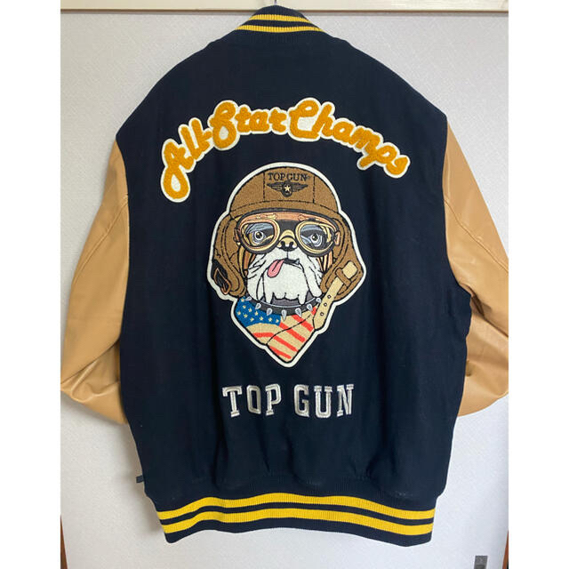 TOP GUN LEOPARD WOOL VARSITY JACKET メンズのジャケット/アウター(スタジャン)の商品写真