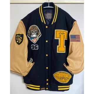 TOP GUN LEOPARD WOOL VARSITY JACKET(スタジャン)