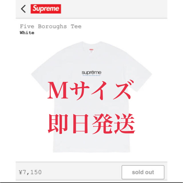 supreme 21ss 立ち上げ　Five Boroughs Tee