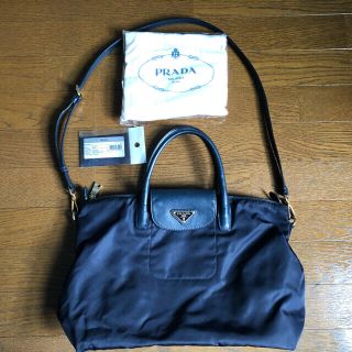 PRADA ナイロン サフィアーノ トートバッグ ネイビー