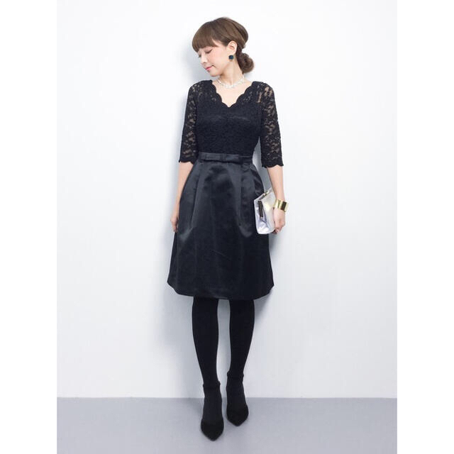 新品タグ付き！DRESSLAB★レース サテン ワンピース　ドレス