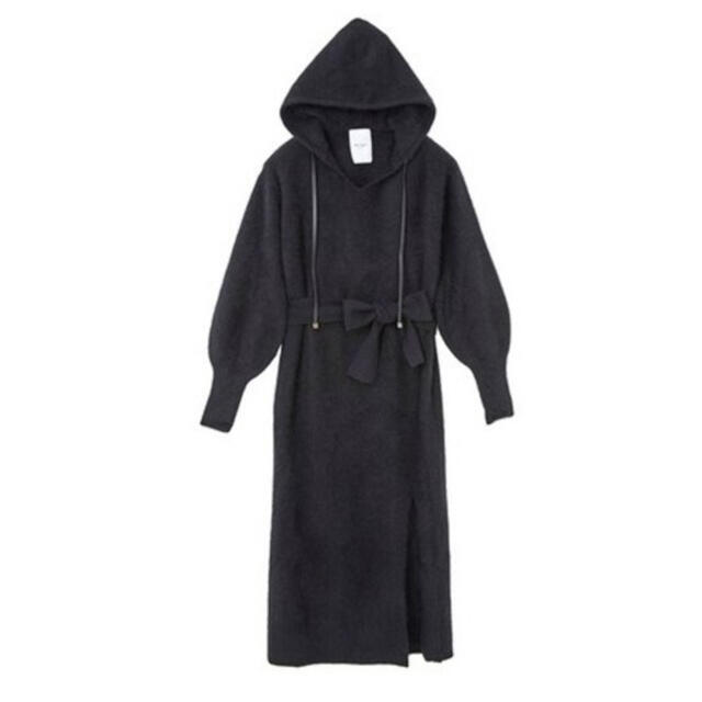 SNIDEL(スナイデル)の【Her lip to】Relax Hooded Knit Dress   レディースのワンピース(ロングワンピース/マキシワンピース)の商品写真