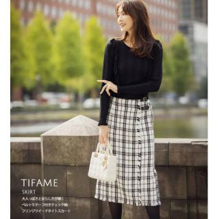 トッコ(tocco)のtocco closet チェック柄スカート(ひざ丈スカート)