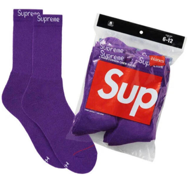 Supreme(シュプリーム)のSupreme Hanes ソックス　パープル　1足 メンズのレッグウェア(ソックス)の商品写真