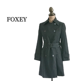 フォクシー(FOXEY)のバニバニ0528様専用 FOXEY トレンチコート ブラック レディース コート(トレンチコート)