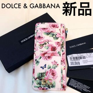 ドルチェアンドガッバーナ(DOLCE&GABBANA)の【新品、未使用】DOLCE&GABBANA ローズ柄　財布　コインカードケース(財布)