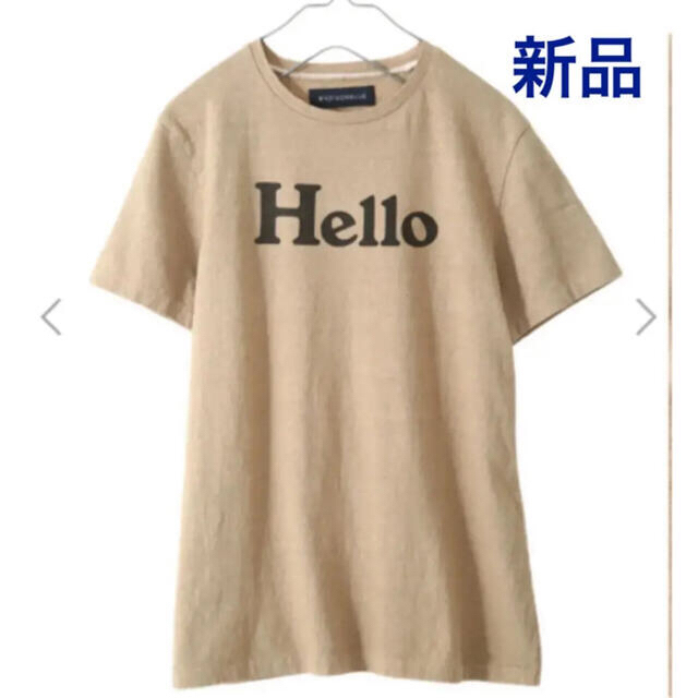 マディソンブルー★新品★別注ベージュ★HELLO CREW NECK TEE