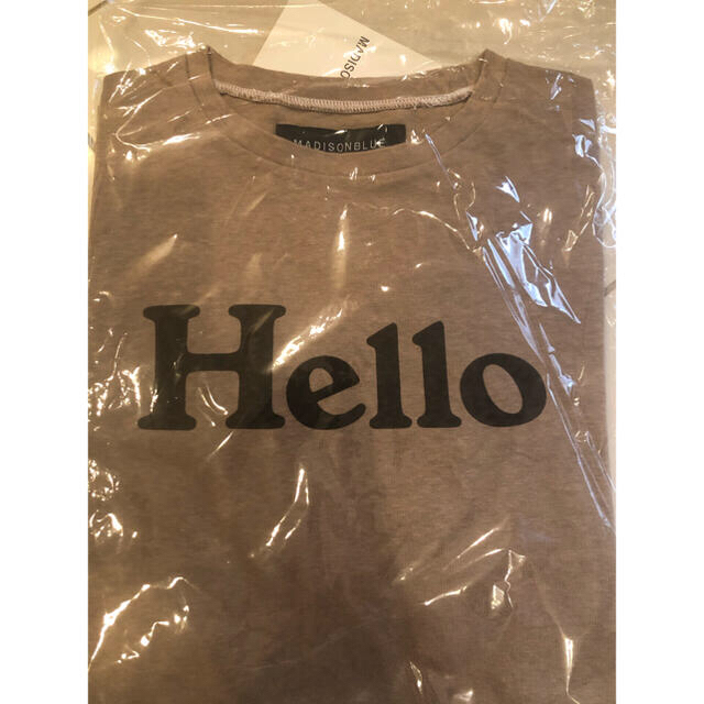 マディソンブルー★新品★別注ベージュ★HELLO CREW NECK TEE