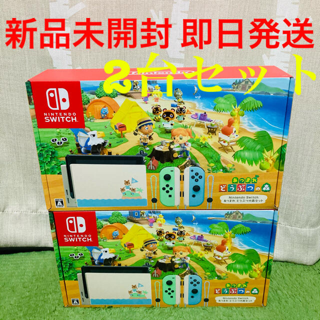【送料無料】 【未開封】Nintendo Switch 2台セット あつまれどうぶつの森セット 家庭用ゲーム機本体
