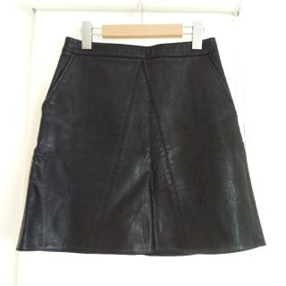 ザラ(ZARA)のZARA　台形レザースカート(ミニスカート)