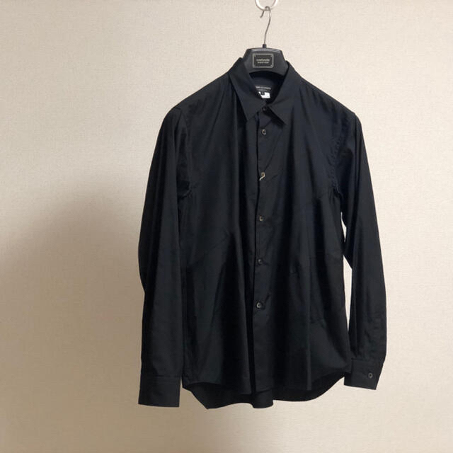 【試着のみ】オムプリュス 切り替えデザインシャツ ブラック 1