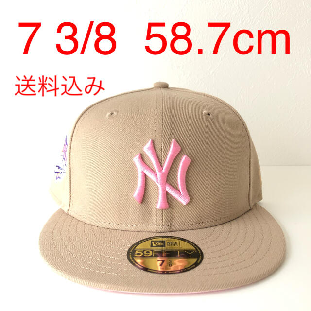 New Era ツバ裏ピンク 3/8 ニューエラ ヤンキース キャップ Cap