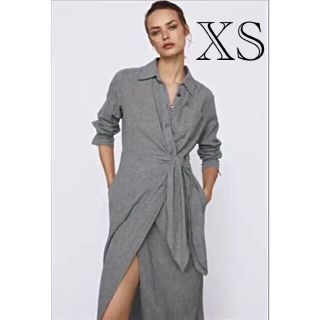 ザラ(ZARA)の本日削除☆【新品未使用】ZARA  シャツワンピース XS(ロングワンピース/マキシワンピース)