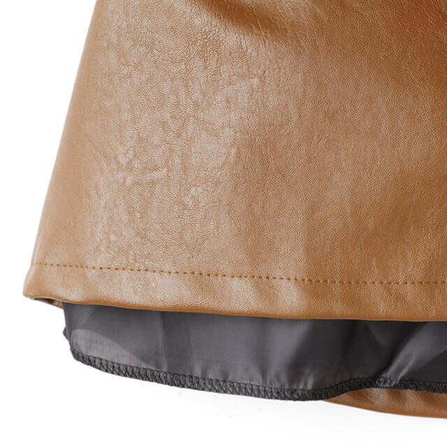 GRL(グレイル)のGRL レザーミニスカート インパン･ベルト付き キャラメル レディースのスカート(ミニスカート)の商品写真