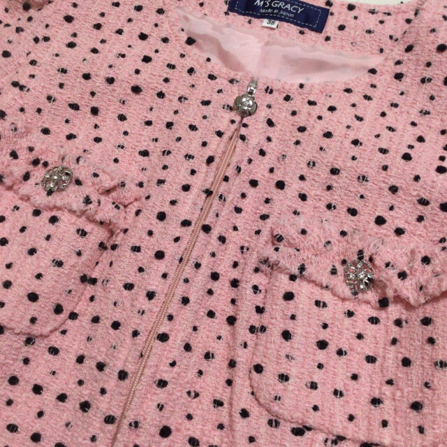 エムズグレイシー♡ツイード ジップアップ ワンピース エムズグレイシー♡ツイード ジップアップ ワンピース
