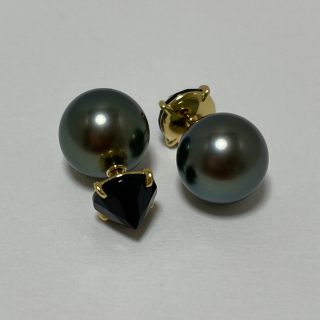 タサキ(TASAKI)のタサキ　リファインドリベリオン　シグネチャーブラックスピネルピアス　美品(ピアス)