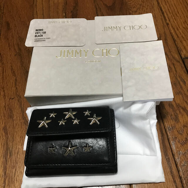 JIMMY CHOO(ジミーチュウ)のたーさん専用JIMMY CHOOレザーコンパクト三つ折り財布 レディースのファッション小物(財布)の商品写真