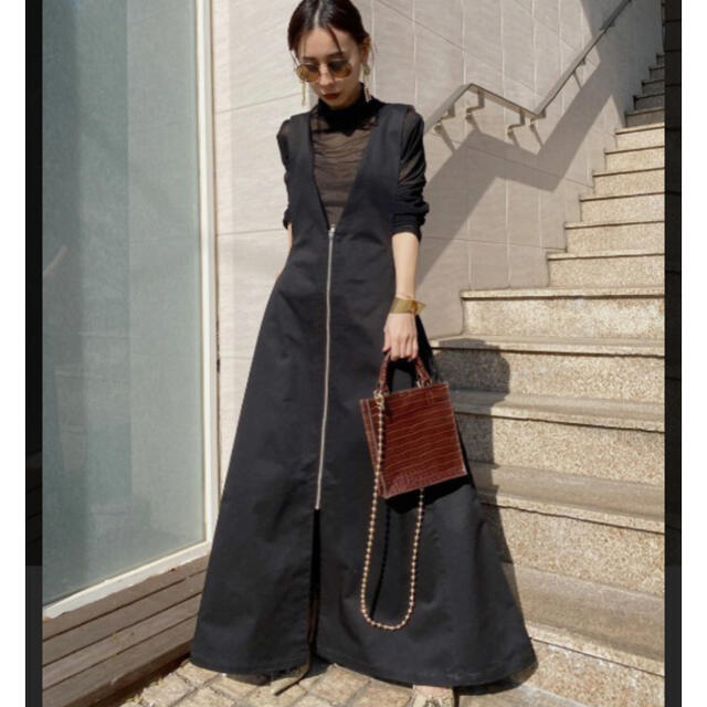 AMERI×universaloverall JUMPER SKIRT - ロングワンピース/マキシ ... AMERI VINTAGE スカーフマキシワンピース