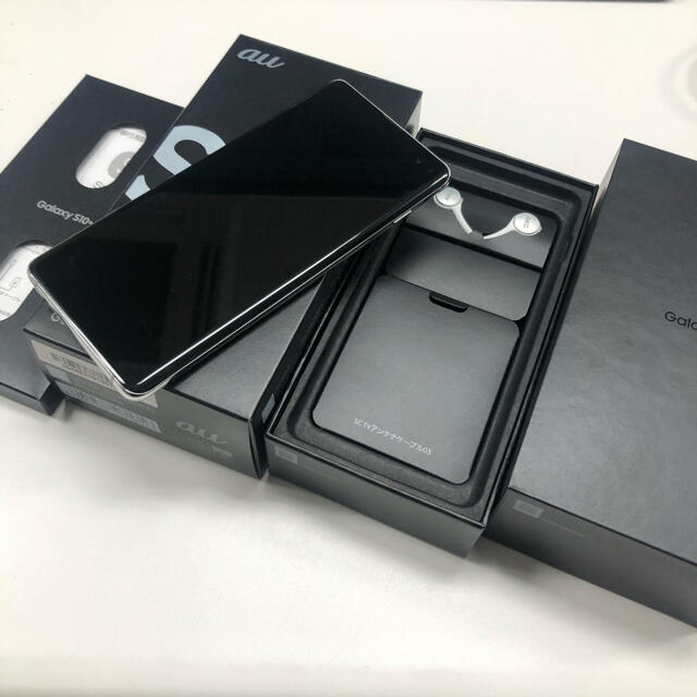 au→SIMロック解除 GALAXY S10+ SCV42 プリズム ホワイト