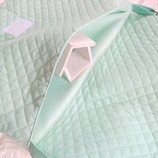 図書袋 エメラルドグリーン ドット ストライプの通販 by のっち's shop ...