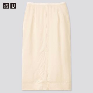 ユニクロ(UNIQLO)のスリット サテンスカート  ユニクロ / GU(ひざ丈スカート)