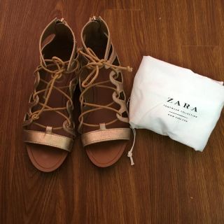 ザラ(ZARA)のZaraの編上げサンダル グラディエーター(サンダル)