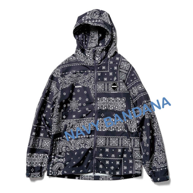 FCRB NYLON HOODED BLOUSON NAVY BANDANA