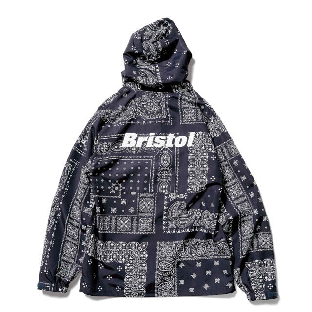 FCRB NYLON HOODED BLOUSON NAVY BANDANA