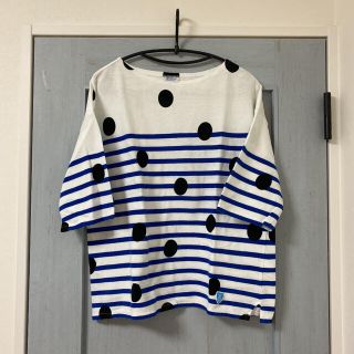 オーシバル(ORCIVAL)の【イトマキさま専用】オーシバル　バスクシャツ　ボーダー　ドット　ブルー(Tシャツ(半袖/袖なし))