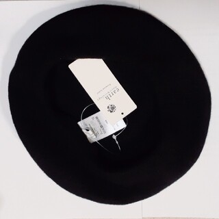 アースミュージックアンドエコロジー(earth music & ecology)のベレー帽 黒 ブラック フリーサイズ earth music&ecology(ハンチング/ベレー帽)