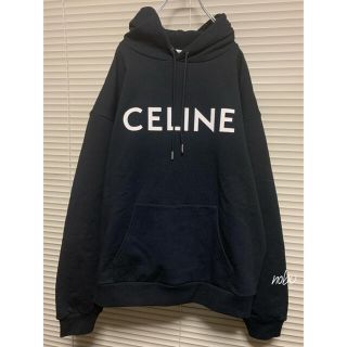 セリーヌ(celine)の新品【 CELINE セリーヌ 】ロゴ プリント オーバーサイズ フーディ L(パーカー)