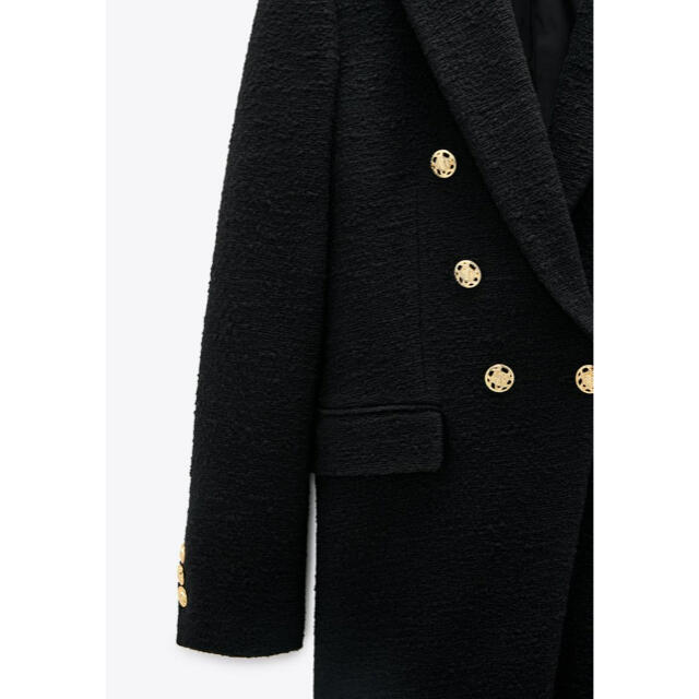 藤井サチさん着用✨ZARA ゴールドボタン付きツイードブレザー レディースのジャケット/アウター(テーラードジャケット)の商品写真