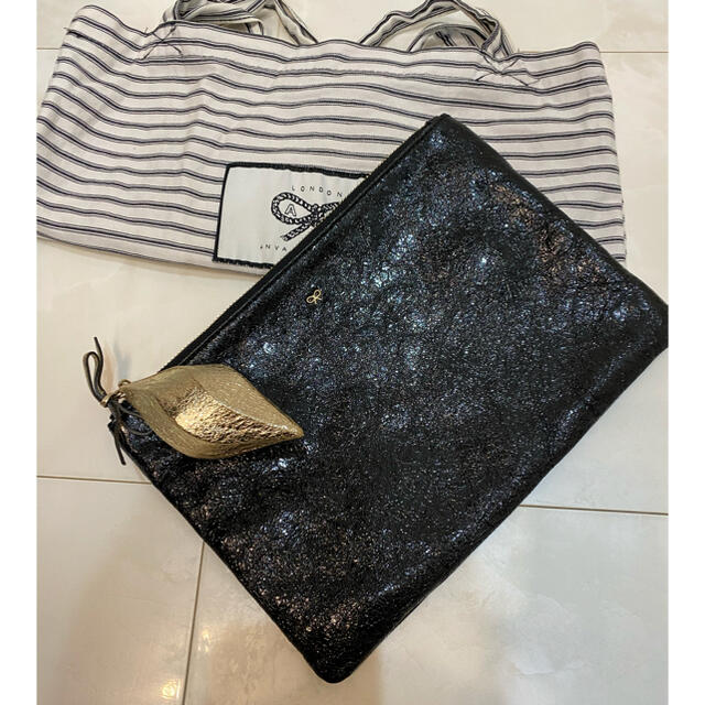 Anya Hindmarch クラッチバッグ ブラック | www.ecotours-of-oregon.com