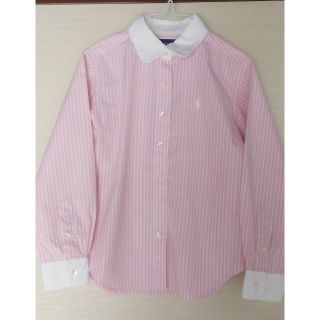 ラルフローレン(Ralph Lauren)のラルフローレン　RALPHLAUREN　ストライプシャツ　ピンク　キッズ　130(ブラウス)