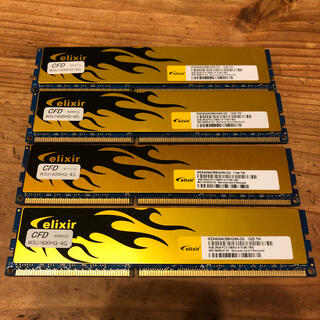 エリクシール(ELIXIR)のメモリ elixir CFD PC3-12800U 4GB 4枚組 16GB(PCパーツ)