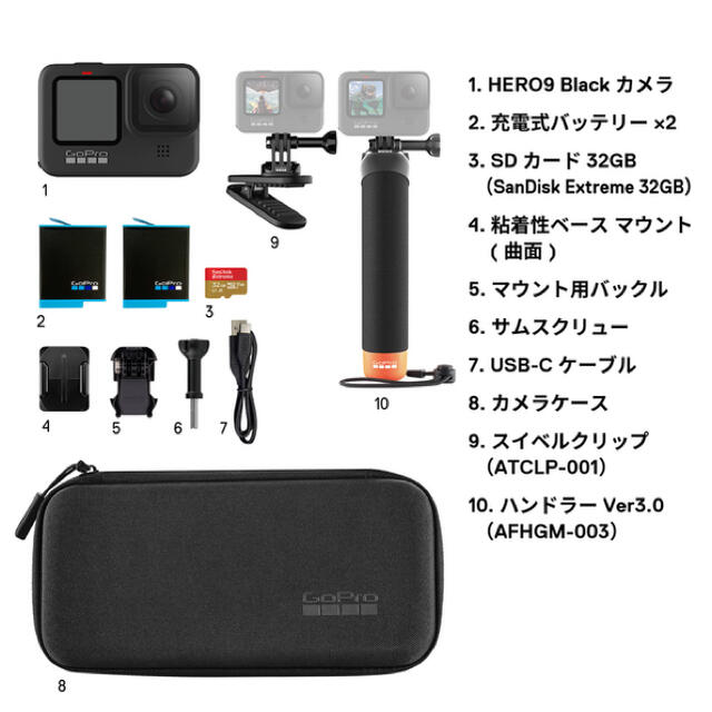 【未開封】GoPro MAX +バッテリー +handler +64GBsd