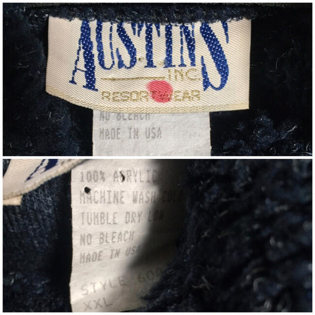 ART VINTAGE(アートヴィンテージ)の古着 AUSTINS vintage ハイネックニット モコモコ 90s USA メンズのトップス(ニット/セーター)の商品写真