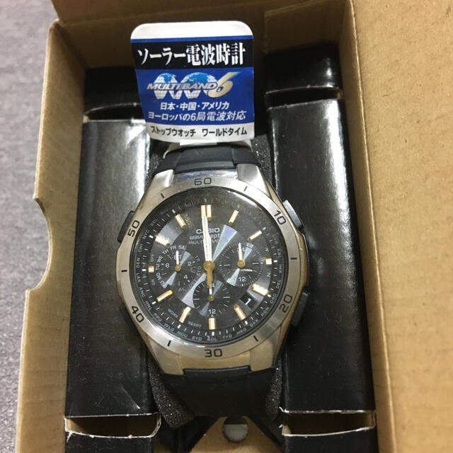 新品 CASIO ウェブセプター 電波ソーラー 世界6局 クロノグラフ