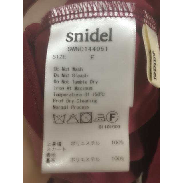 SNIDEL(スナイデル)のフロッキーフラワーワンピ レディースのワンピース(ひざ丈ワンピース)の商品写真