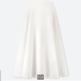 ユニクロ(UNIQLO)のUNIQLO　シアサッカーサーキュラースカート(丈短め68～72cm)(ひざ丈スカート)